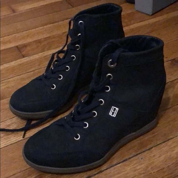 tommy hilfiger high heel sneakers